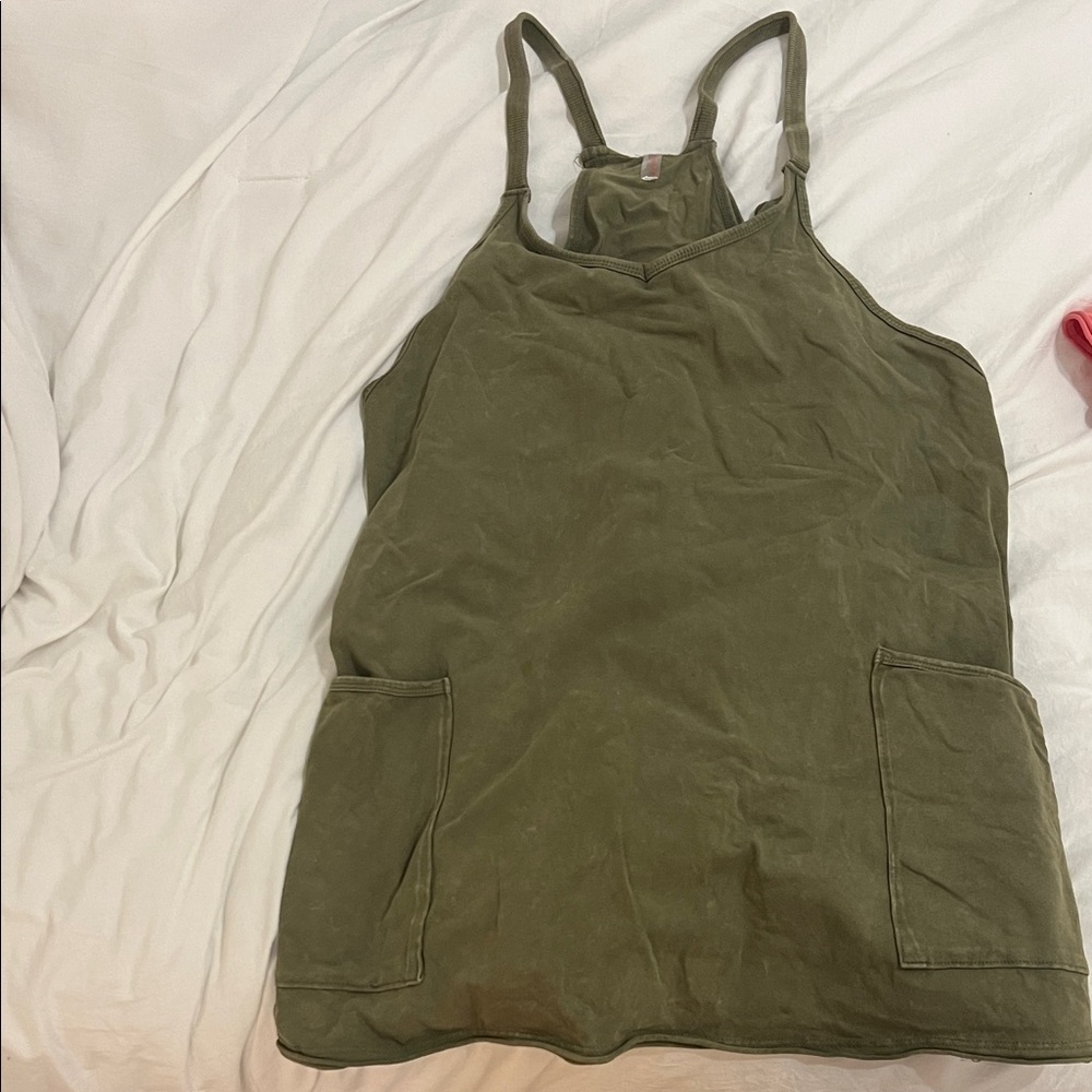 Free People Hot Shot Mini Dress Size S Green